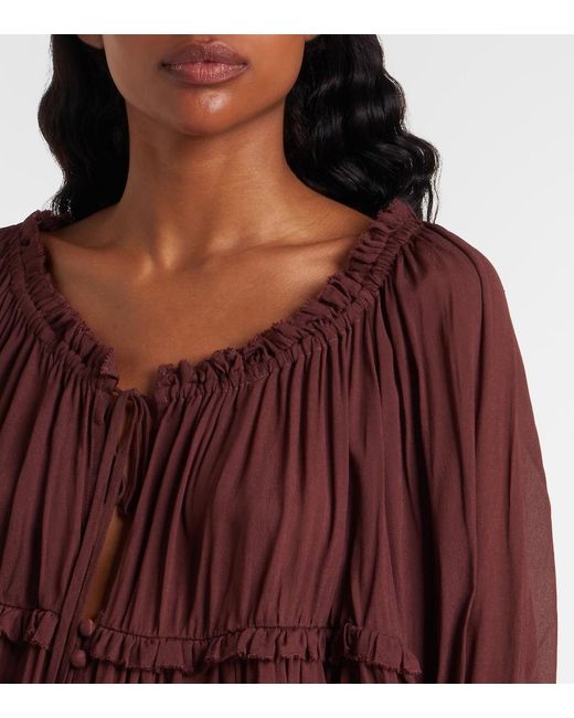 Poupette Purple Moon Ruffled Blouse