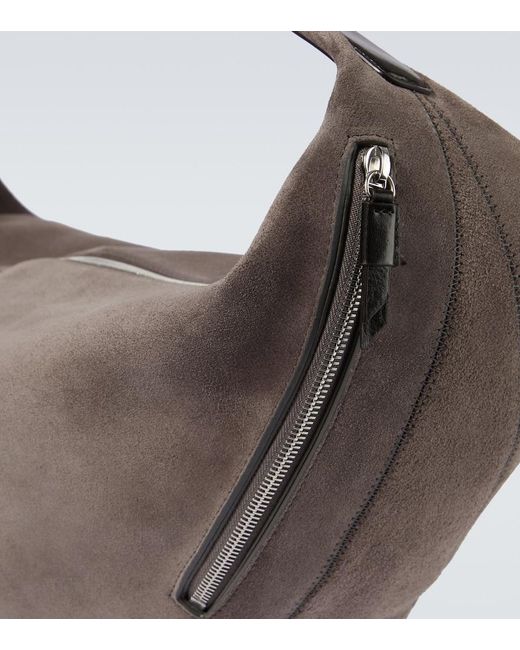 Lemaire Metallic Belted Suede Shoulder Bag for men