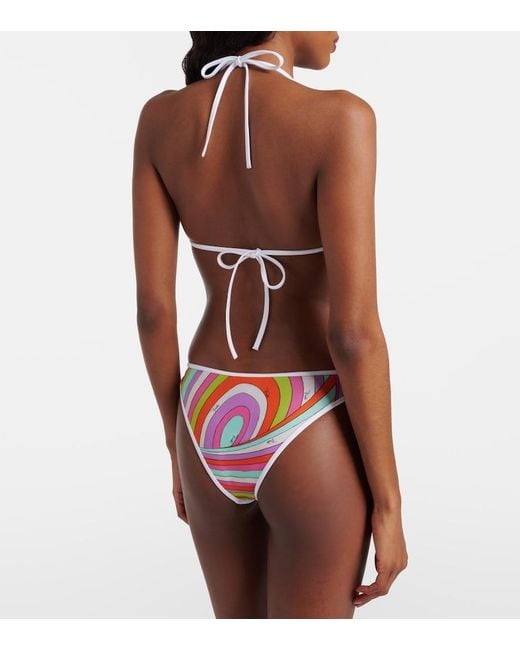 Emilio Pucci Red Iride Bikini Top