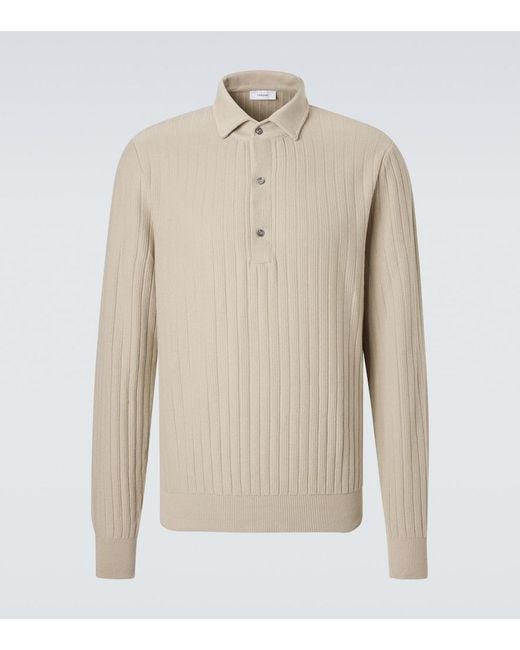 Lardini Natural Cotton Polo Sweater for men