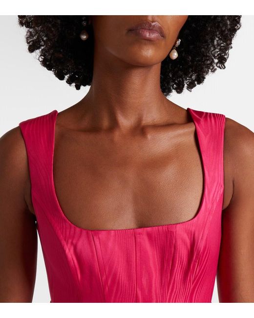 Rebecca Vallance Red Rosalia Taffetta Bustier Gown