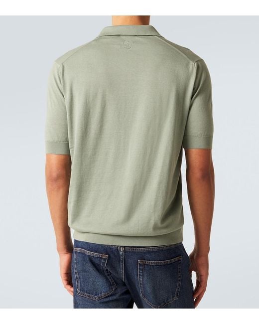 Lardini Green Cotton Pique Polo Shirt for men