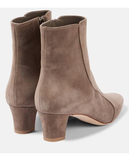 Manolo Blahnik Brown Ankle Boots Myconia 50 Aus Veloursleder
