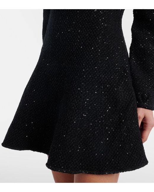 Robe A Sequins Self-Portrait en coloris Black