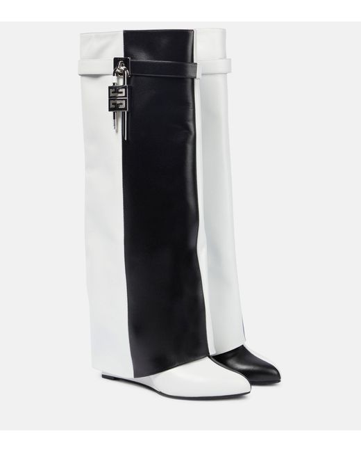 Givenchy Black X Disney® Shark Lock Knee-high Leather Boots