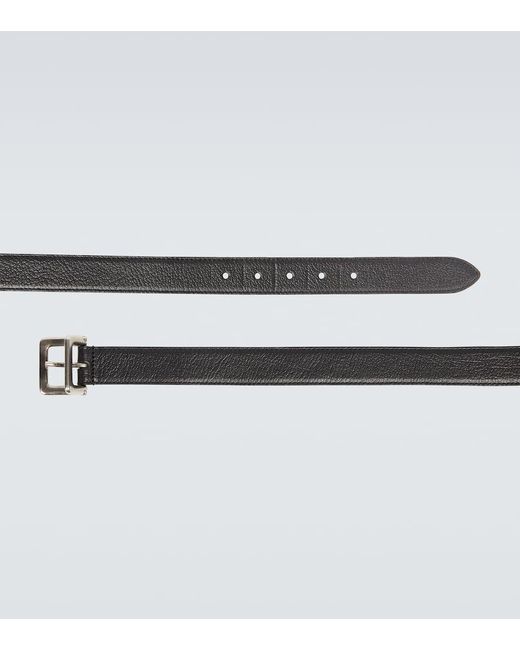 Saint Laurent Black Patent Leather Belt for men