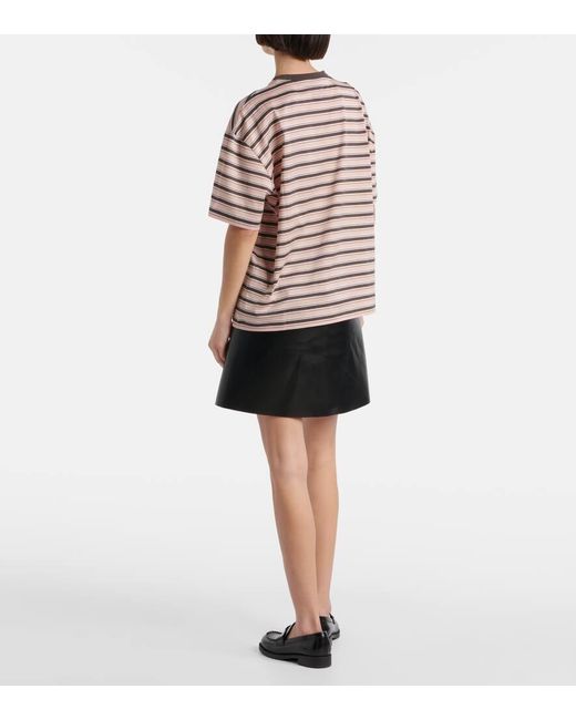 Prada Pink Stripped Cotton T-Shirt