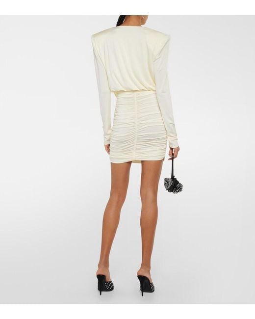 Magda Butrym Natural Draped Minidress