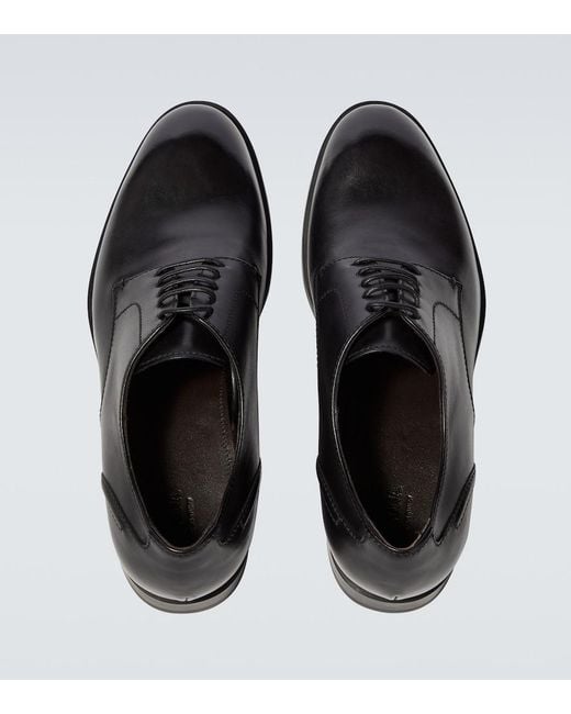 Zegna Black Siena Flex Formal Derby Shoes for men