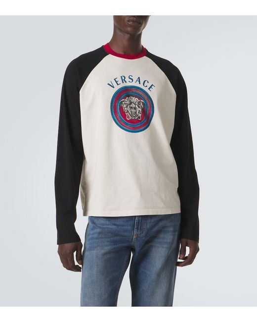 Versace White Medusa Cotton Jersey T-Shirt for men