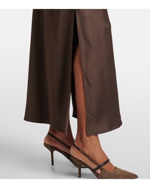 Brunello Cucinelli Brown Long Dress