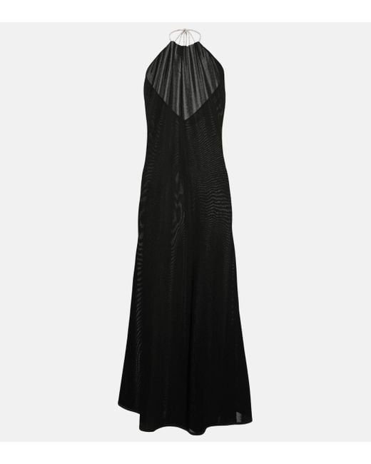 Alexandre Vauthier Black Halterneck Jersey Midi Dress