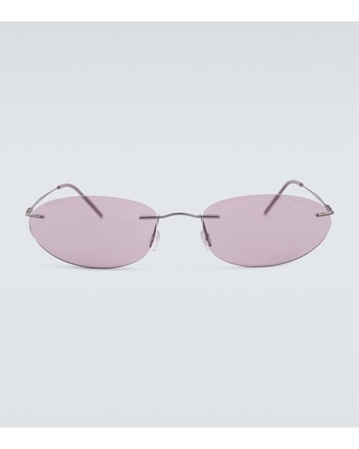 Giorgio Armani Ovale Sonnenbrille in Pink für Herren