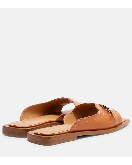 Ganni Brown Butterfly Slides