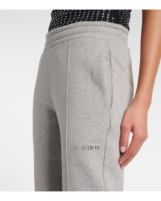 The Attico Gray Cotton Fleece Sweatpants