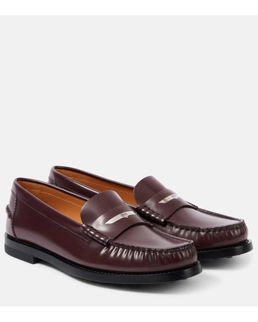 Tod's Brown Gommino Leather Loafers