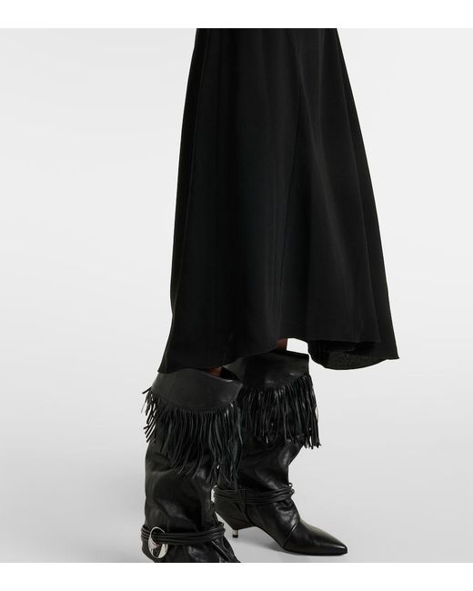 Isabel Marant Black Leronia Sequined Midi Dress