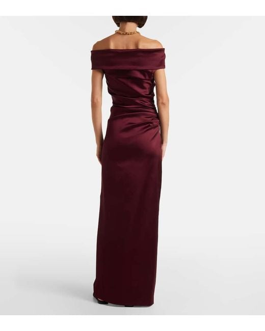 Robe Longue Opaco A Encolure Bardot Max Mara en coloris Purple