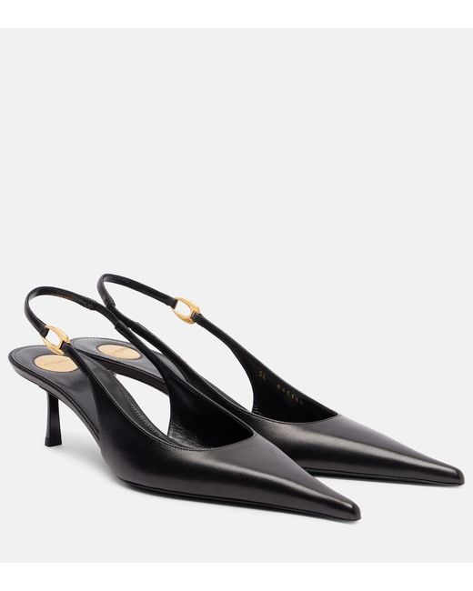 Saint Laurent Black 50Mm Vendome Slingback Pumps