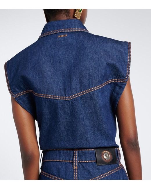 Versace Blue Denim Minidress