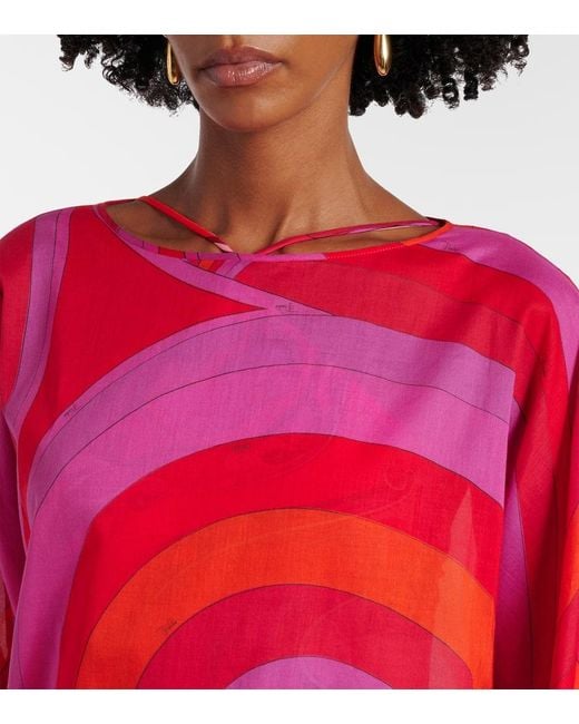 Caftano Iride di Emilio Pucci in Red