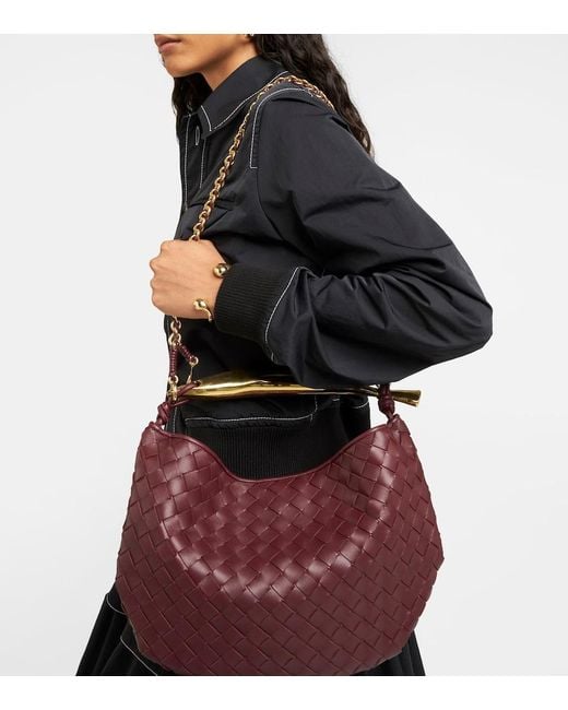 Bottega Veneta Brown Sardine Chain Intrecciato Leather Tote Bag