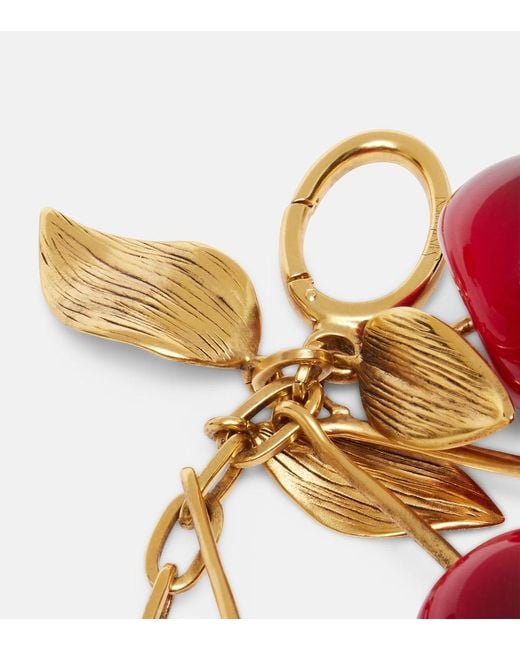 Saint Laurent Red Cassandre Bag Charm