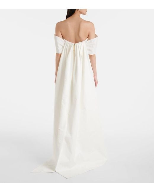 Rebecca Vallance White Rory Crepe Midi Dress