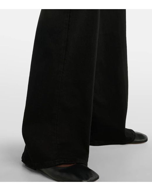 Jeans Anchos Lotta De Tiro Alto 7 For All Mankind de color Black