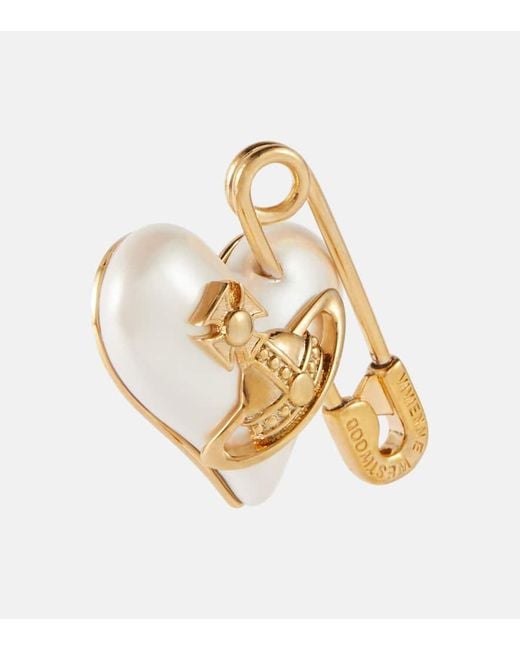 Orecchini Orietta con perle bijoux di Vivienne Westwood in Metallic