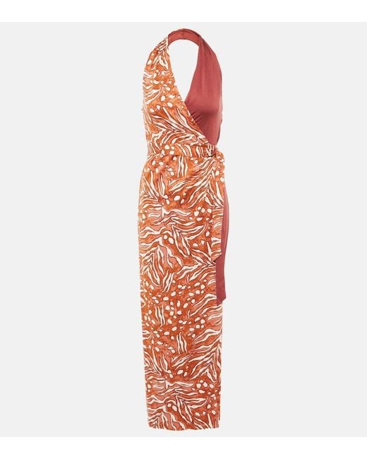 Diane von Furstenberg White Chase Jersey Wrap Dress