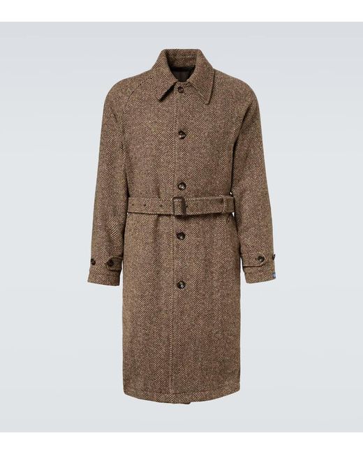 Polo Ralph Lauren Herringbone Wool Tweed Coat in Brown for Men