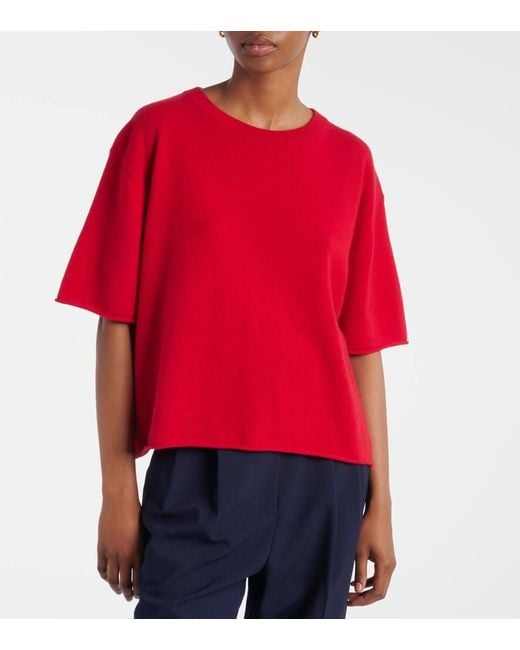 Lisa Yang Red T-Shirt Cila Aus Kaschmir