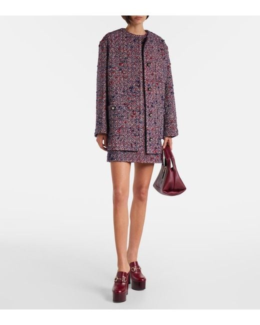 Gucci Purple Wool Bouclã Jacket