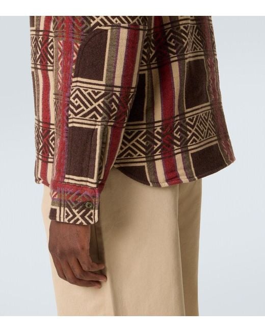 RRL Multicolor Cotton Jacquard Overshirt for men