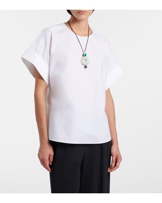 Joseph White Fassia Cotton Poplin Blouse