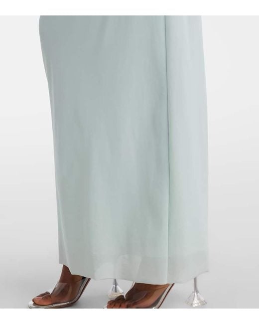 Christopher Esber Blue Salacia Ruched Jersey Gown