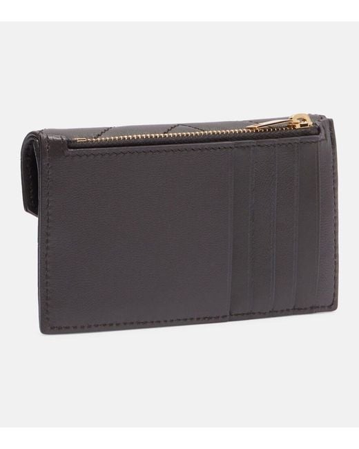Saint Laurent Black Cassandre Matelasse Leather Card Case