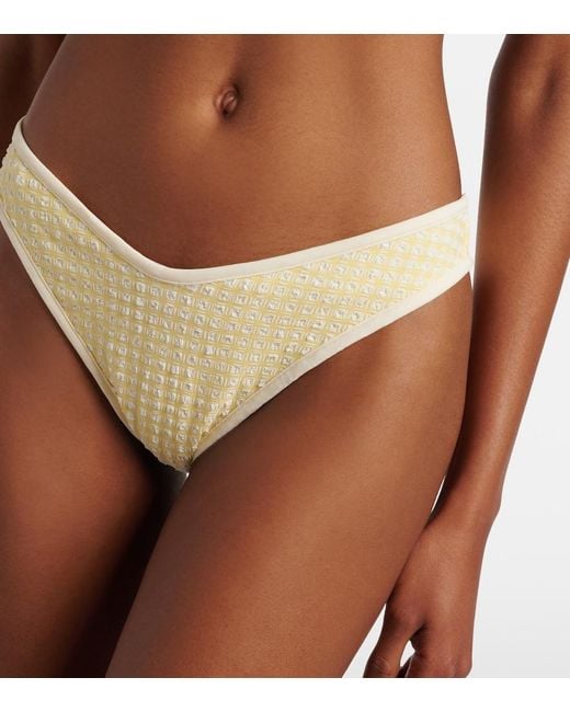 Montce Natural Romy Gingham Bikini Top