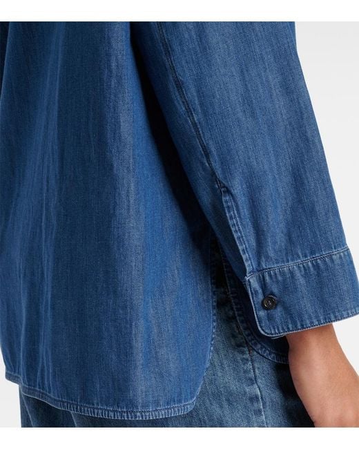 Max Mara Blue Unito Denim Top