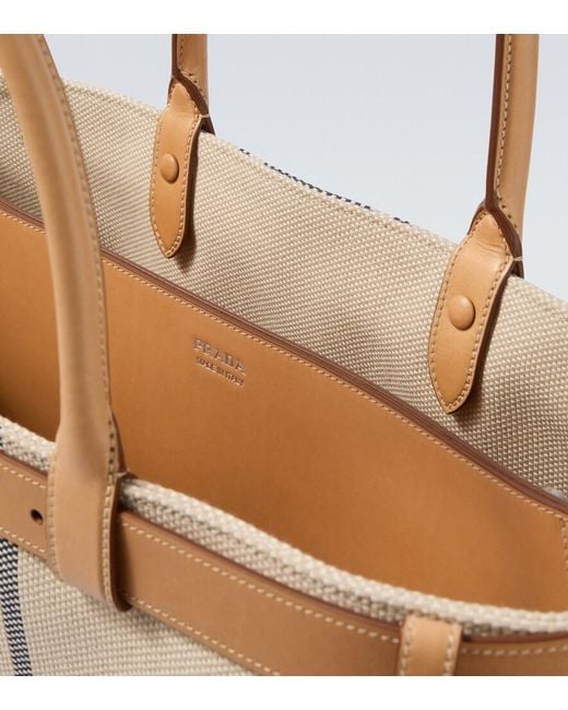 Borsa Buckle di Prada in Natural da Uomo