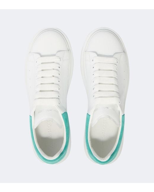 McQueen White Oversized Leather Sneakers for men