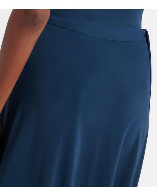 Eres Blue Julieta Midi Skirt