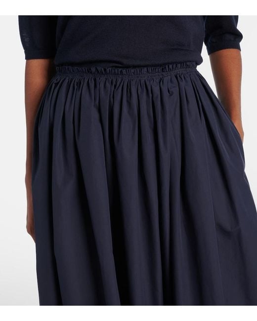 Gabriela Hearst Blue Chiara Cotton Midi Skirt