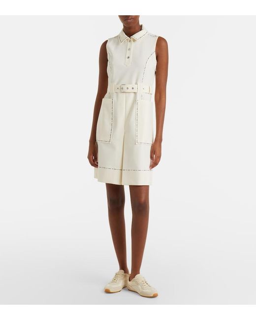 Tory Burch Natural Belted Polo Dress