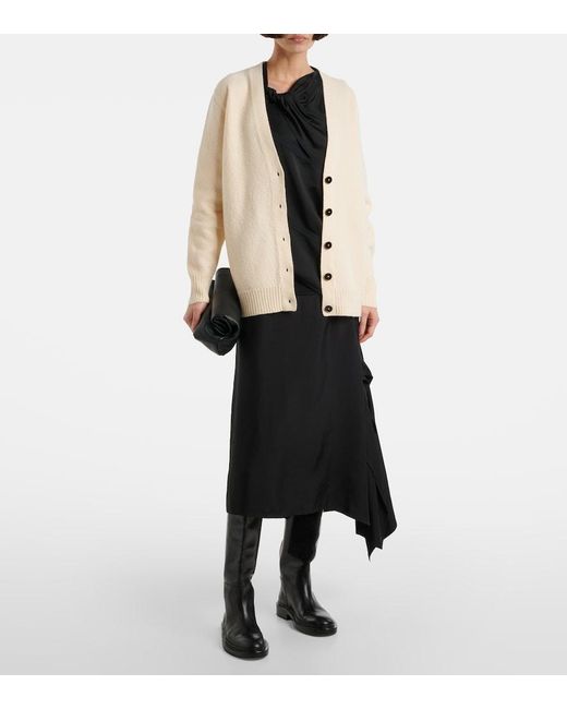 Jil Sander Natural Wool Cardigan
