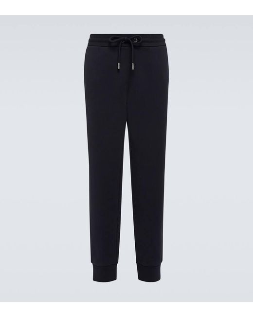 Moncler Blue Cotton Jersey Sweatpants for men