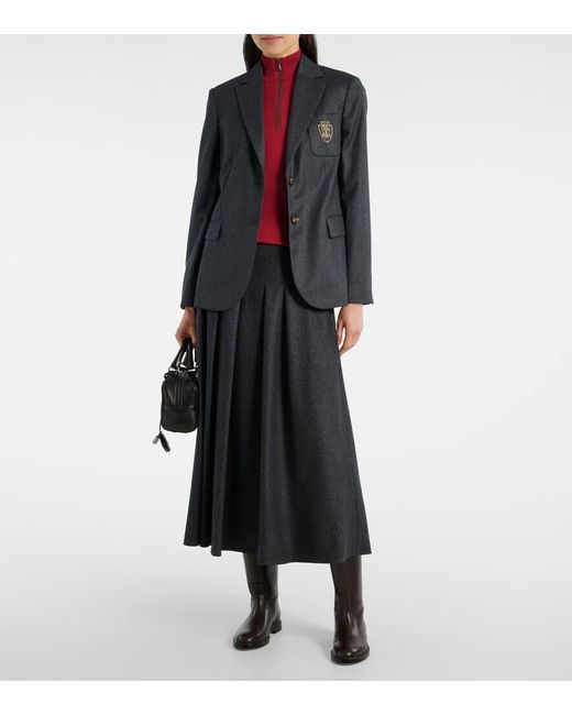Gonna Midi di Brunello Cucinelli in Black