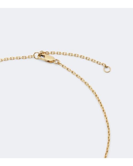 Totême White Tiger's Eye Embellished 18Kt-Plated Necklace