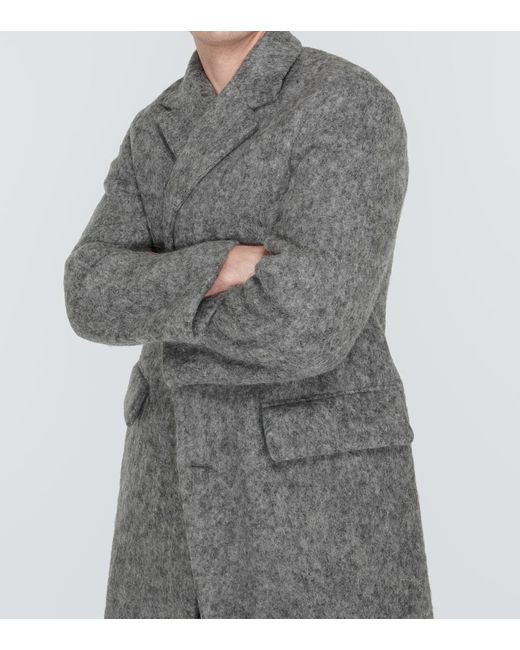 Abrigo en mezcla de lana Dries Van Noten de hombre de color Gray